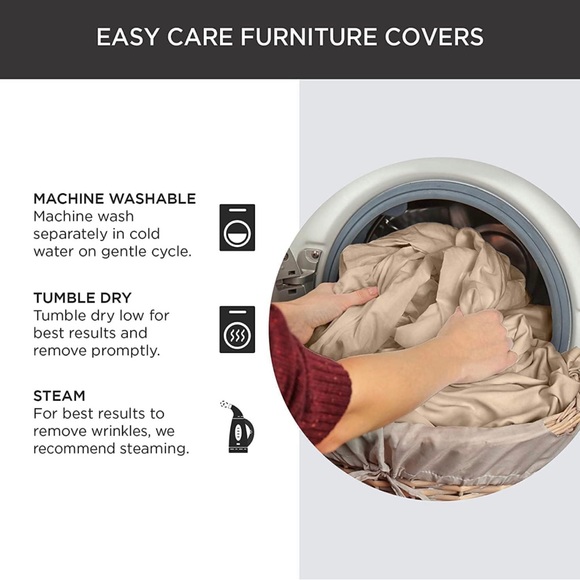 Slipcover Surefit one piece wing chair slipcover New! - Picture 3 of 5